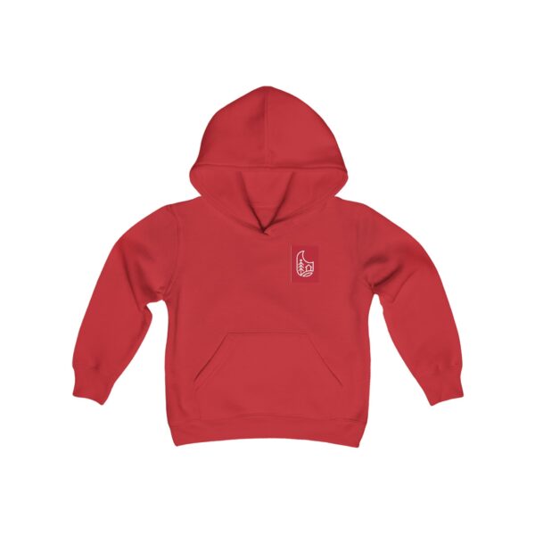 Red Barn Guesthouse Youth Hooded Sweatshirt - Image 5