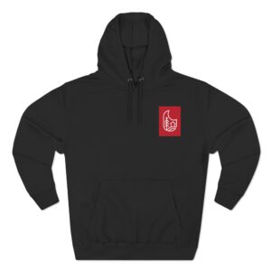 Red Barn Guesthouse Three-Panel Fleece Black Hoodie