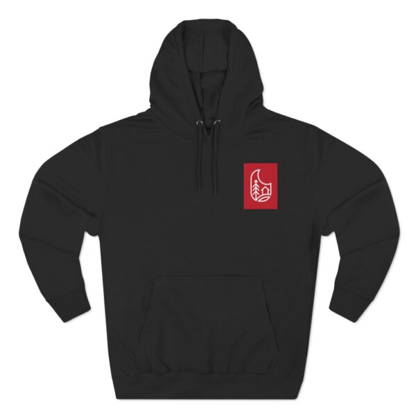 Red Barn Guesthouse Three-Panel Fleece Black Hoodie