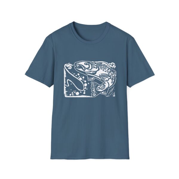 Trout On The Line Unisex Softstyle T-Shirt - Image 5