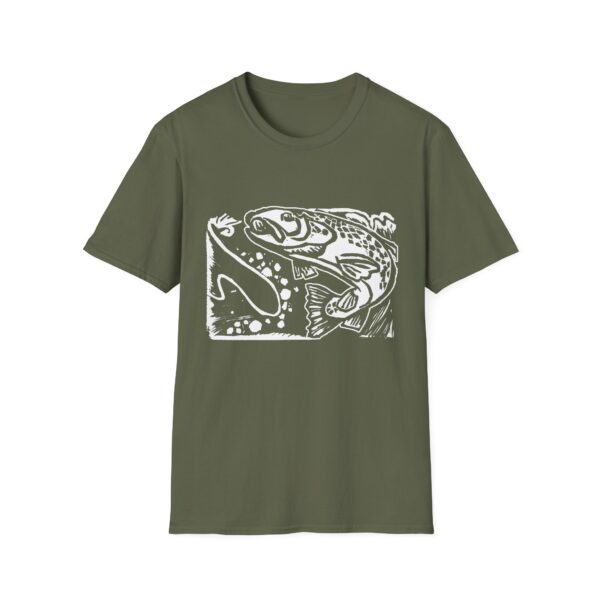 Trout On The Line Unisex Softstyle T-Shirt - Image 13