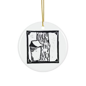 Maple Sugaring Folk Art Ceramic Ornament
