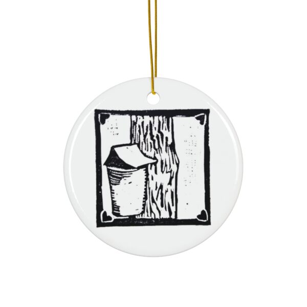 Maple Sugaring Folk Art Ceramic Ornament
