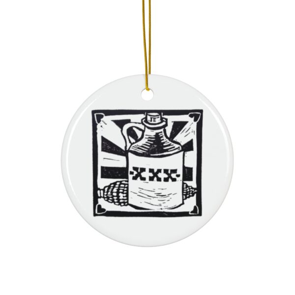 Corn Whiskey Folk Art Ceramic Ornament